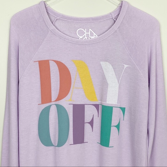 CHASER Day Off Sweatshirt XS S Soft Cozy Pullover - Picture 2 of 8
